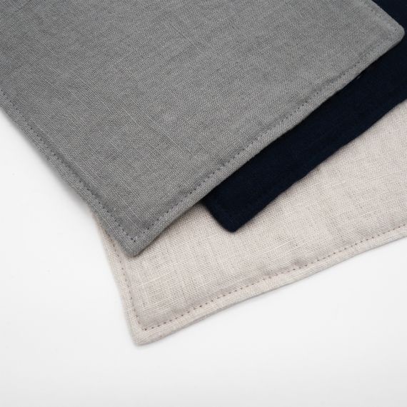 Прихватка из умягченного льна темно-синего цвета Essential, 22х22 см, Tkano, изображение 3