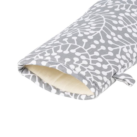 Прихватка-варежка серого цвета с принтом Спелая Смородина из коллекции Scandinavian touch, 14х32 см, Tkano, изображение 4