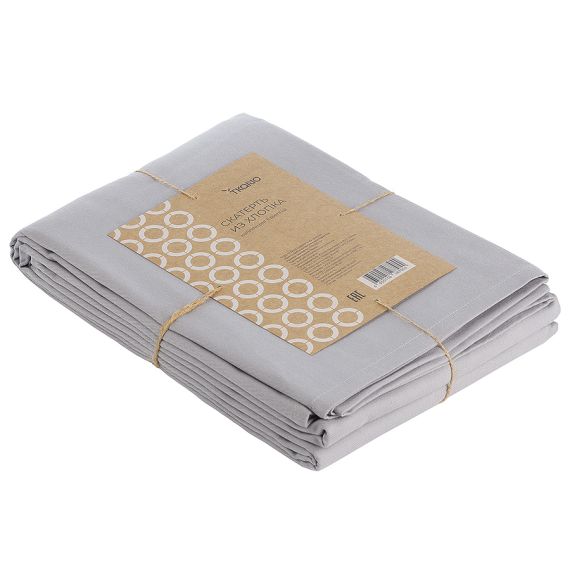 Скатерть из хлопка серого цвета из коллекции Essential, 170х250 см, Tkano, изображение 5