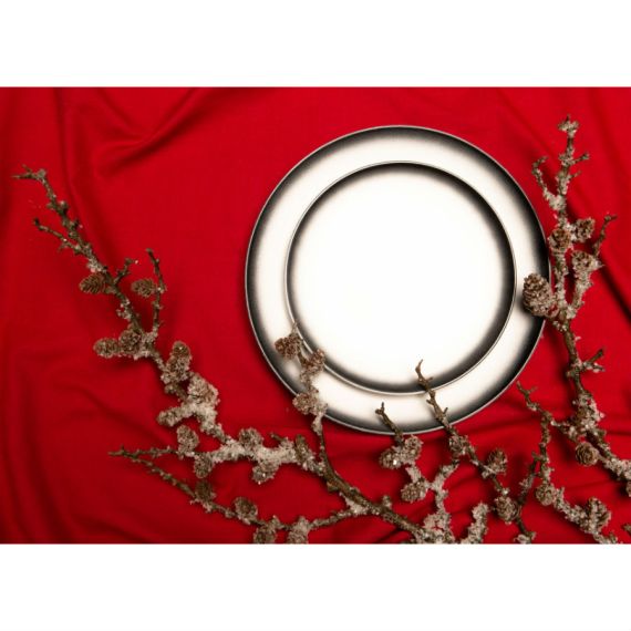 Скатерть на стол из хлопка красного цвета Russian North, 170х170 см, Tkano, изображение 4