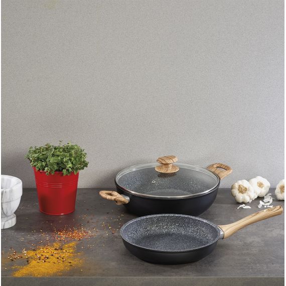 Granitica Extra Induction Eco - Сковорода - вок 3,7 л, диам. 28 см, Barazzoni, изображение 3