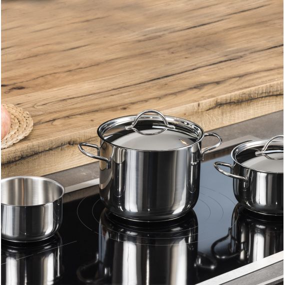 Cuocimania - Набор посуды 9 предметов (Кастрюля высокая 4,6 л, Кастрюля 2,3 л, Кастрюля 3,8 л, Сотейник 2,6 л, Ковш 1,1 л, Крышки 14, 18, 20 и 22 см), Barazzoni, изображение 4