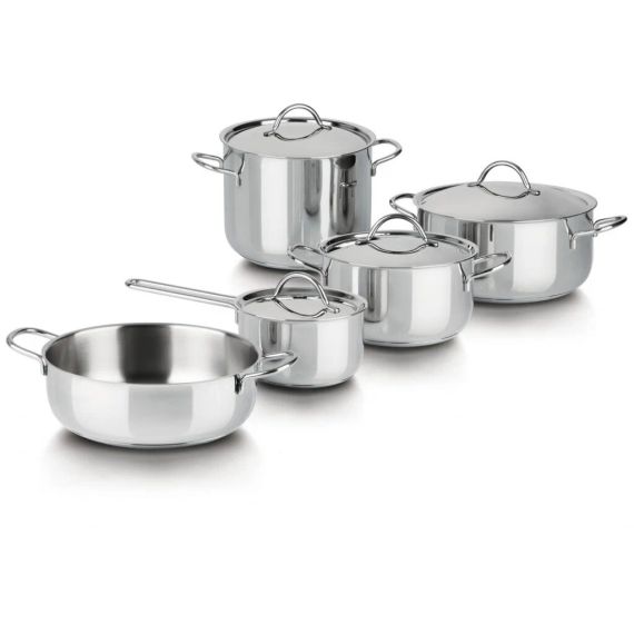 Cuocimania - Набор посуды 9 предметов (Кастрюля высокая 4,6 л, Кастрюля 2,3 л, Кастрюля 3,8 л, Сотейник 2,6 л, Ковш 1,1 л, Крышки 14, 18, 20 и 22 см), Barazzoni, изображение 3