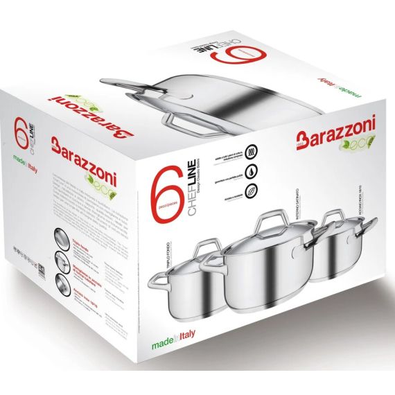 Chef Line - Кастрюля с крышкой высокая 4,6 л, диам. 20 см, Barazzoni, изображение 8