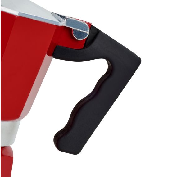 Alluminium Red - Гейзерная кофеварка на 3 чашки, красная, Barazzoni, изображение 5