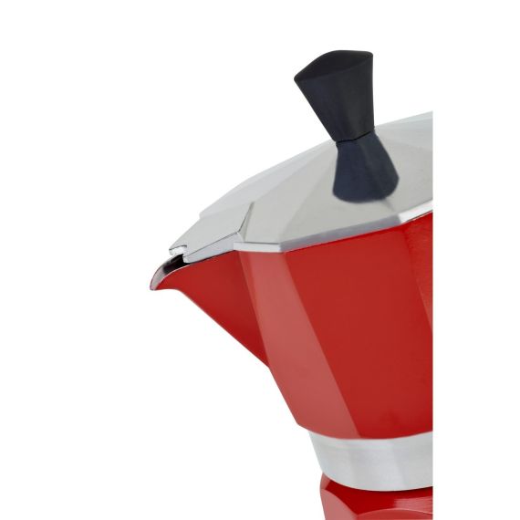 Alluminium Red - Гейзерная кофеварка на 3 чашки, красная, Barazzoni, изображение 7