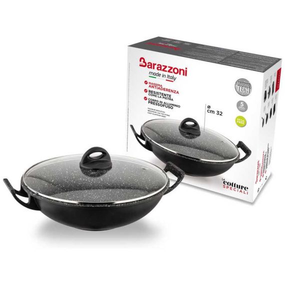 Le Cotture - Сковорода - вок 5,9 л, диам. 32 см + крышка, Barazzoni, изображение 4