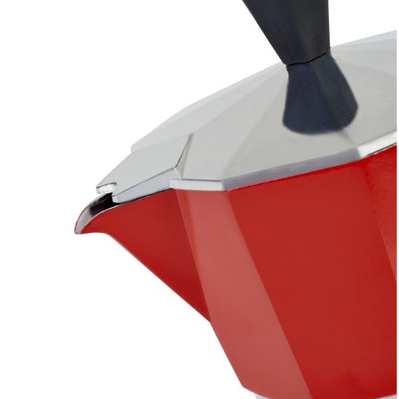 Alluminium Red - Гейзерная кофеварка на 3 чашки, красная, Barazzoni, изображение 6