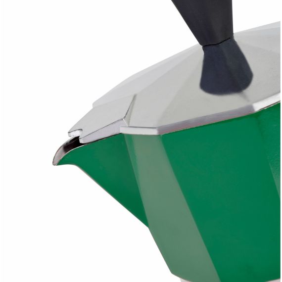 Alluminium Green - Гейзерная кофеварка на 3 чашки, зеленая, Barazzoni, изображение 4
