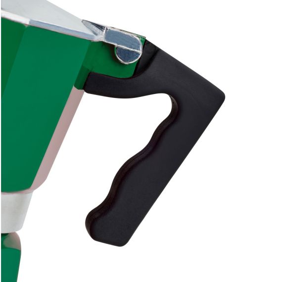 Alluminium Green - Гейзерная кофеварка на 3 чашки, зеленая, Barazzoni, изображение 3