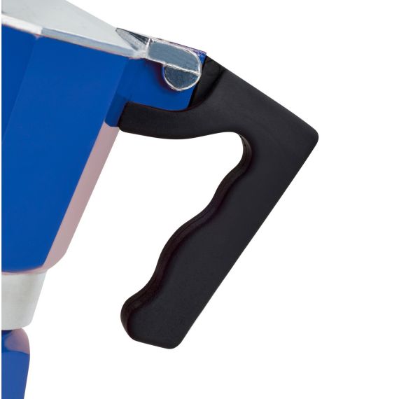 Alluminium Blue - Гейзерная кофеварка на 3 чашки, синяя, Barazzoni, изображение 3