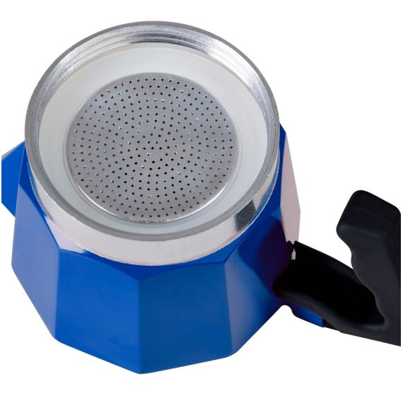 Alluminium Blue - Гейзерная кофеварка на 3 чашки, синяя, Barazzoni, изображение 2