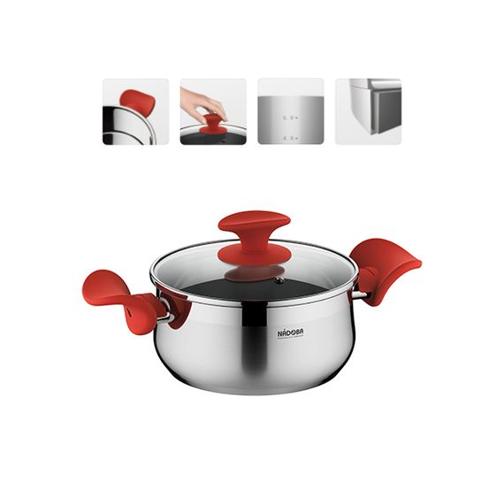Кастрюля со стеклянной крышкой, 18 см/2,1 л, серия KARLA
