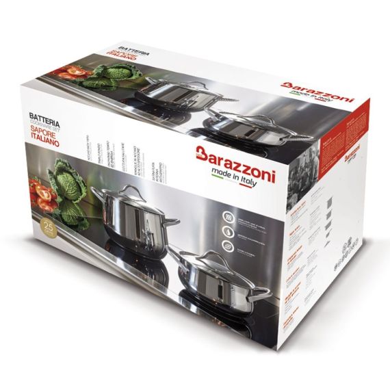 Sapore Italiano - Набор посуды 9 предметов (Кастрюля высокая 6 л, Кастрюля 2,3 л, Кастрюля 3,8 л, Сотейник 3 л, Ковш 1,1 л, Крышки 14, 18, 22 и 24 см), Barazzoni, изображение 7
