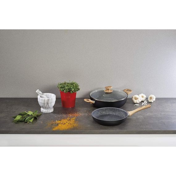 Granitica Extra Induction Eco - Сотейник 4,1 л, диам. 28 см + крышка, Barazzoni, изображение 7