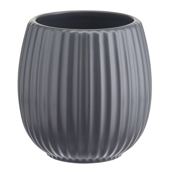 Горшок цветочный серого цвета из коллекции Edge, 1,2 л, Tkano, изображение 3