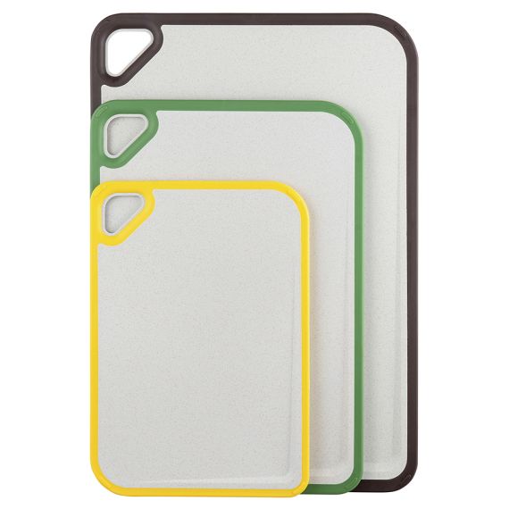 Доска разделочная из пшеничного волокна Homi, 44х30 см, светло-серая с темно-сливовым кантом, Smart Solutions, изображение 9