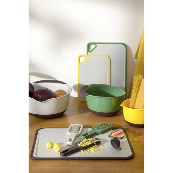 Доска разделочная из пшеничного волокна Homi, 44х30 см, светло-серая с темно-сливовым кантом, Smart Solutions, изображение 3