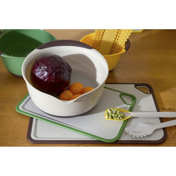 Доска разделочная из пшеничного волокна Homi, 44х30 см, светло-серая с темно-сливовым кантом, Smart Solutions, изображение 6