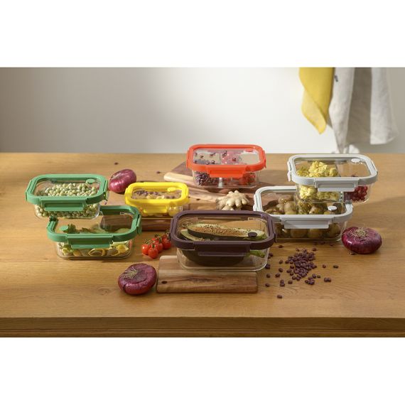 Контейнер для запекания и хранения прямоугольный с разделителями, 1 л, светло-серый, Smart Solutions, изображение 5