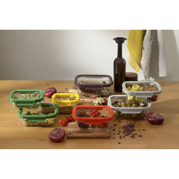 Контейнер для запекания и хранения прямоугольный с крышкой, 1,5 л, светло-серый, Smart Solutions, изображение 10