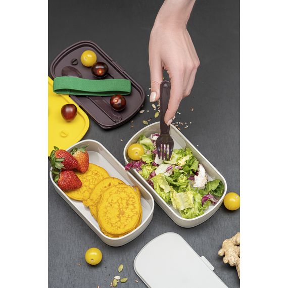 Ланч-бокс с приборами Food Time, 1 л, серый, Smart Solutions, изображение 9