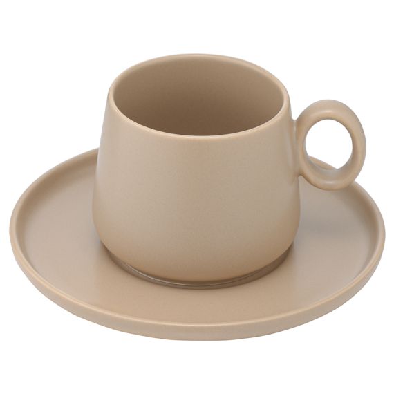 Набор из двух чайных пар бежевого цвета из коллекции Essential, 250 мл, Tkano, изображение 3