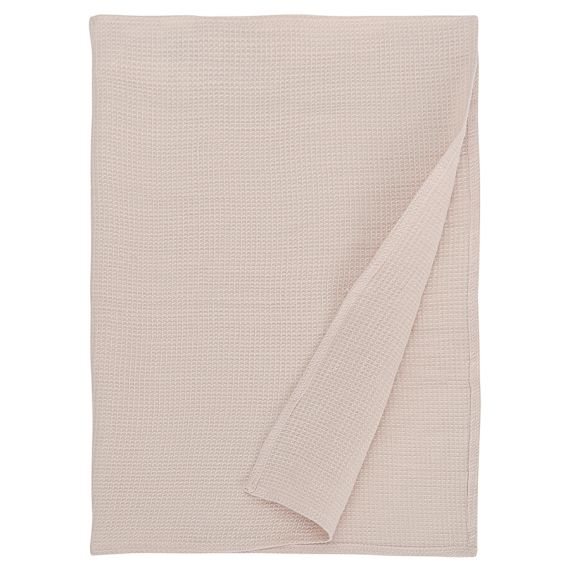 Набор из двух вафельных полотенец изо льна цвета пыльной розы из коллекции Essential, 50х70 см, Tkano, изображение 2