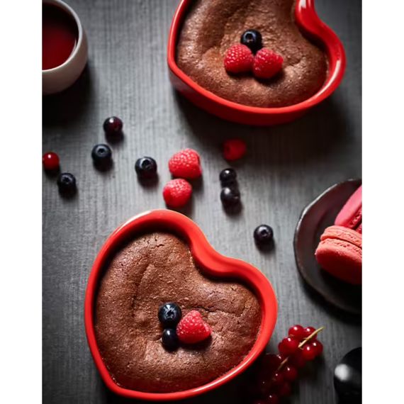 Набор из 2-х форм для запекания "Сердце" Heart, 13,4 х 13,2 см, красный, Peugeot, изображение 3