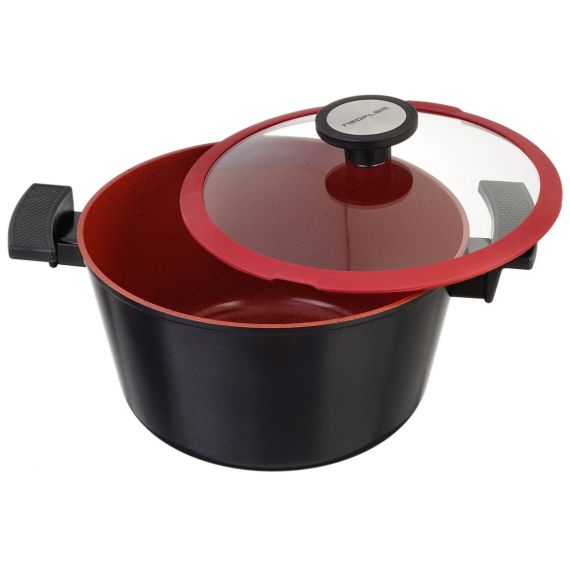 Кастрюля со стеклянной крышкой для индукционных плит De Chef 2.2 л, 24 см,  Neoflam, изображение 2