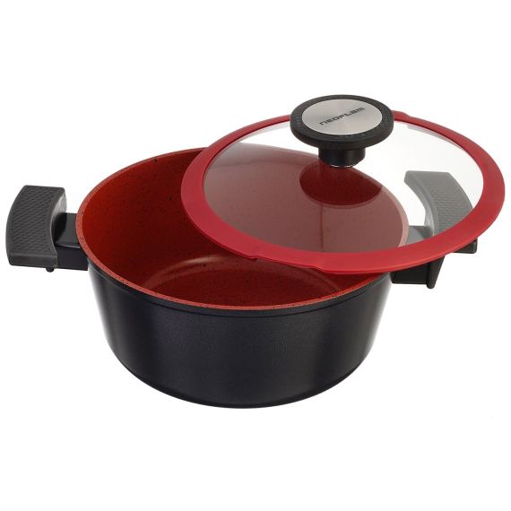 Кастрюля со стеклянной крышкой для индукционных плит De Chef 2,2 л, 20 см,  Neoflam, изображение 2