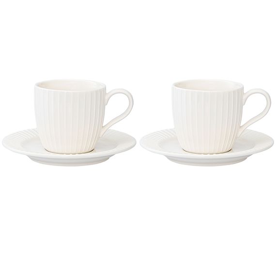 Набор чашек с блюдцами Soft Ripples, Dual Glazing, 125 мл, 2 шт., Liberty Jones