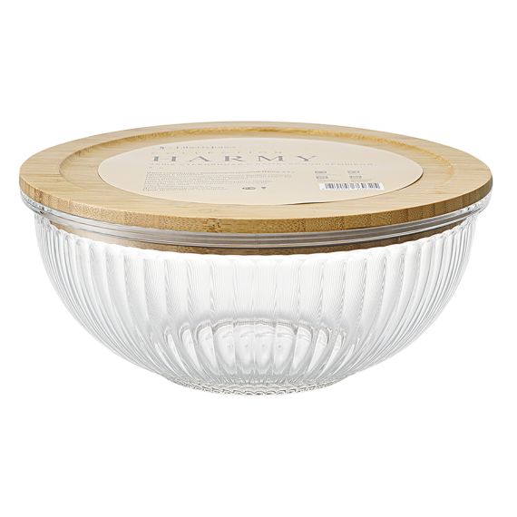 Чаша стеклянная с бамбуковой крышкой Harmy, 2 л, Liberty Jones, изображение 9