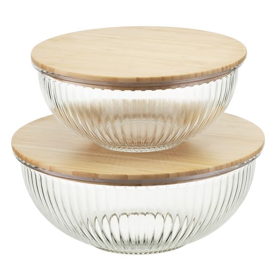 Чаша стеклянная с бамбуковой крышкой Harmy, 2 л, Liberty Jones, изображение 7