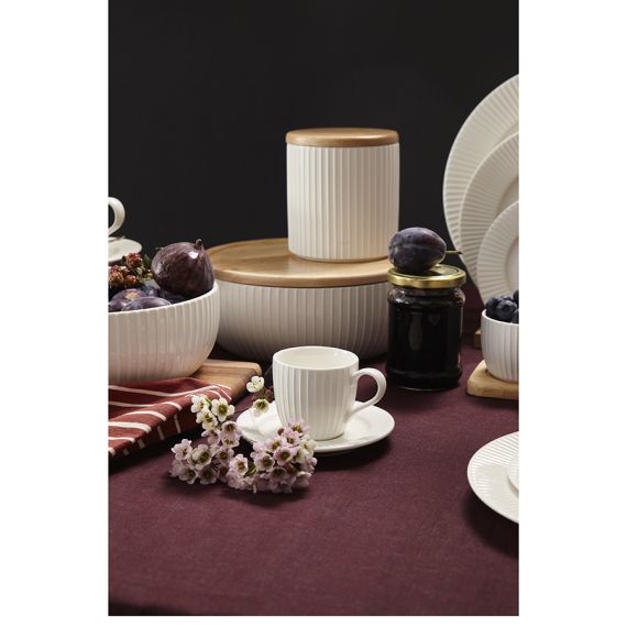 Салатник с бамбуковой крышкой Soft Ripples, Dual Glazing, ?22 см, Liberty Jones, изображение 2