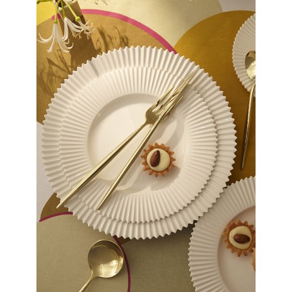 Набор столовых приборов Globe, золотистые, 16 пред., Liberty Jones, изображение 5