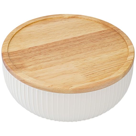 Салатник с бамбуковой крышкой Soft Ripples, Dual Glazing, ?22 см, Liberty Jones, изображение 5