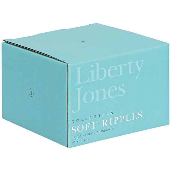 Набор чашек с блюдцами Soft Ripples, Dual Glazing, 125 мл, 2 шт., Liberty Jones, изображение 9