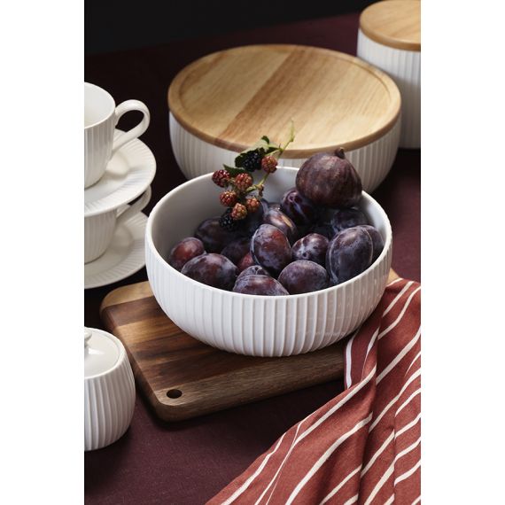 Салатник с бамбуковой крышкой Soft Ripples, Dual Glazing, ?22 см, Liberty Jones, изображение 3