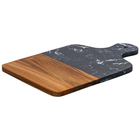 Доска сервировочная Marm, 21,5х33,5 см, черный мрамор/акация, Liberty Jones, изображение 4