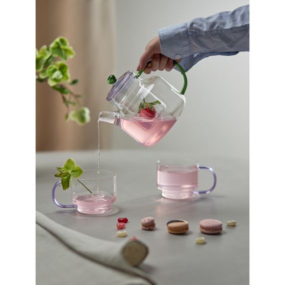 Набор кружек Orb, 400 мл, прозрачные/фиолетовые, 2 шт., Liberty Jones, изображение 3