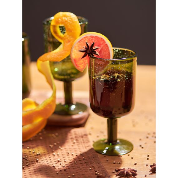 Набор бокалов для вина Flowi, 410 мл, темно-зеленые, 2 шт., Liberty Jones, изображение 5