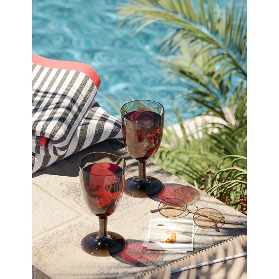 Набор бокалов для вина Hollow, 430 мл, серо-коричневый, 4 шт., Liberty Jones, изображение 8