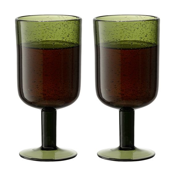 Набор бокалов для вина Flowi, 410 мл, темно-зеленые, 2 шт., Liberty Jones, изображение 8