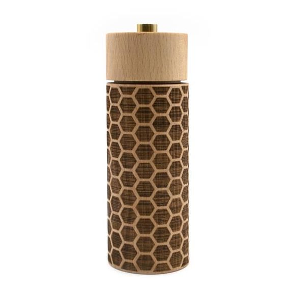 Мельница для cоли h 17 см, , бук, серия HONEYCOMB, Bisetti