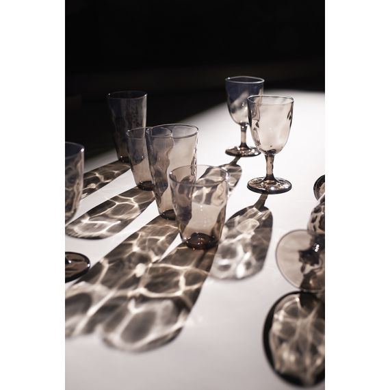 Набор бокалов для вина Hollow, 430 мл, серо-коричневый, 4 шт., Liberty Jones, изображение 7