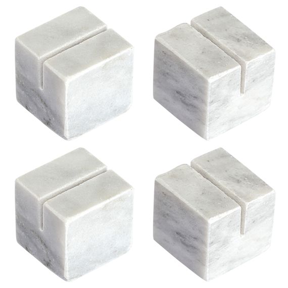 Набор держателей для именных карт Marm, белый мрамор, 4 шт., Liberty Jones