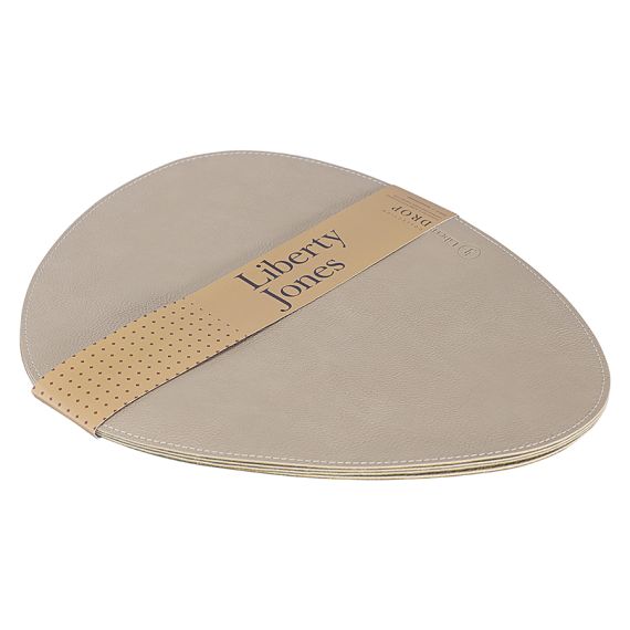 Набор из 4-х двухсторонних сервировочных салфеток Drop, 33х41 см, зеленый/бежевый, Liberty Jones, изображение 9