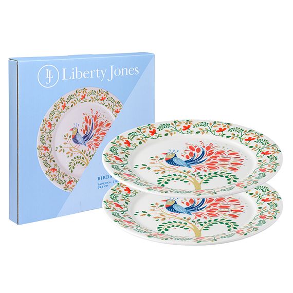 Набор тарелок Fantail Bird из коллекции Birds of Paradise в подарочной упаковке, d 28 см, 2 шт., Liberty Jones