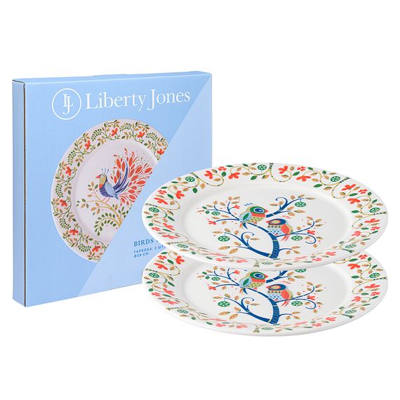 Набор тарелок Love Birds из коллекции Birds of Paradise в подарочной упаковке, d 28 см, 2 шт., Liberty Jones